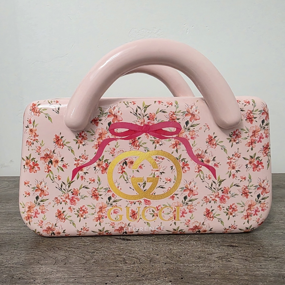 New Pink Bow & Floral Purse Vase Viral TikTok